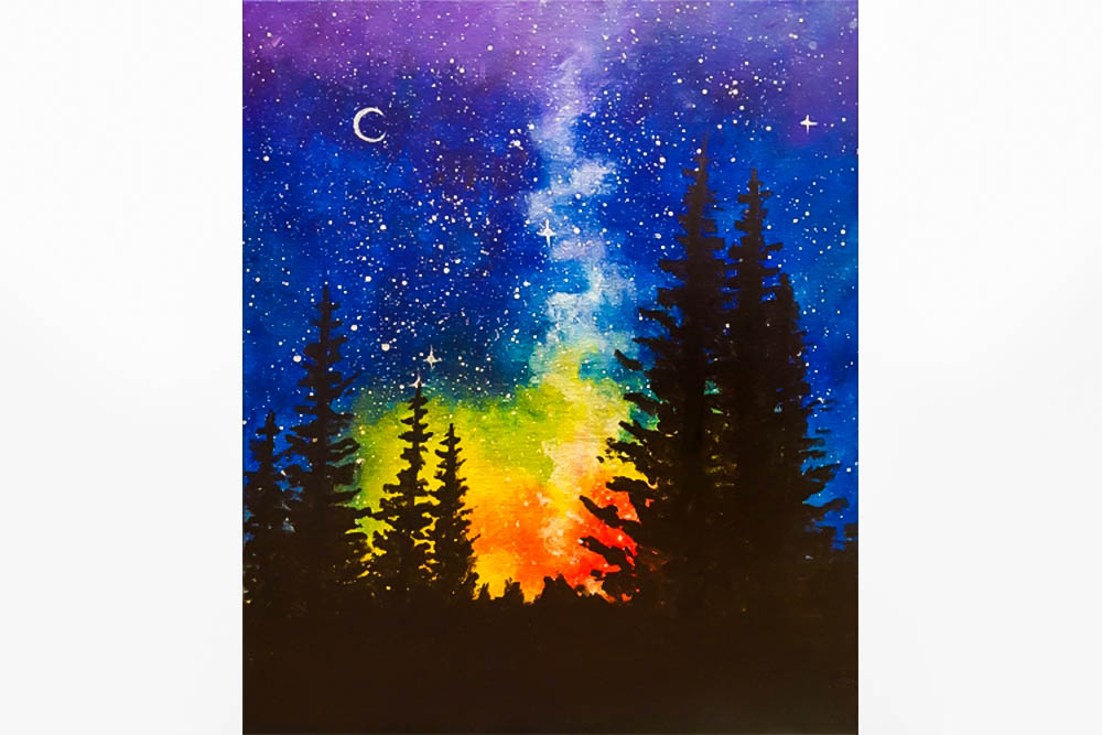 Paint Nite A Night at Rainbow Pines [Class in NYC] Yaymaker